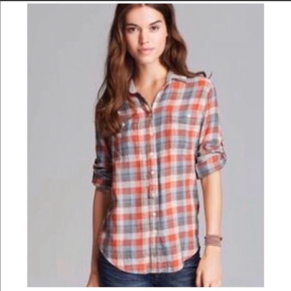 JACHS Girlfriend Tops - Jachs Girlfriend Bea Plaid Button Down Shirt